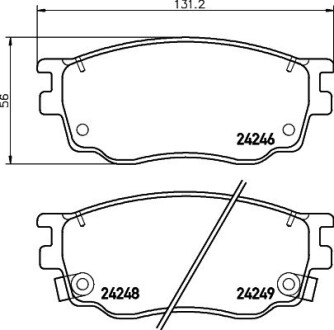 Колодки тормозные дисковые передние Mazda 6 1.8, 2.0 (02-07) nisshinbo np5013