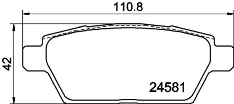 Колодки тормозные дисковые задние Mazda 6 2.3, 3.7 (05-) nisshinbo np5026