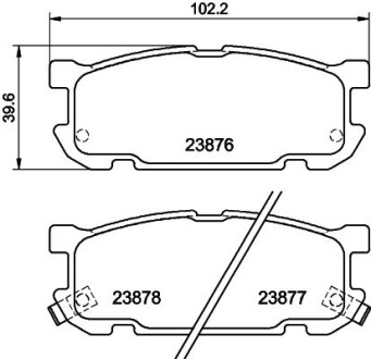 Колодки гальмівні дискові задні Mazda MX-5 1.8 (00-05) nisshinbo np5027