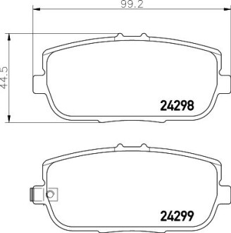 Колодки гальмівні дискові задні Mazda MX-5 1.8, 2.0 (05-) nisshinbo np5043