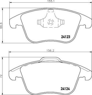 Колодки тормозные дисковые передние Ford Galaxy (06-15)/Mondeo (07-15)/S-Max (06-14)/Citroen C5(01-)/Peugeot 407 SW (04-10) nisshinbo np5077