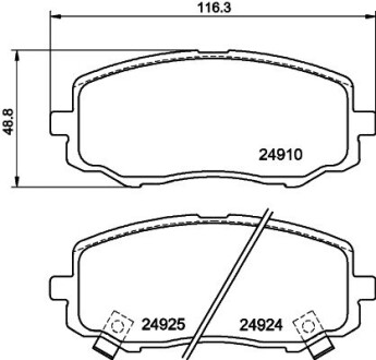 Колодки тормозные дисковые передние Hyundai i10, i20/Kia Picanto 1.0, 1.1, 1.2 (04-) nisshinbo np6085 (фото 1)