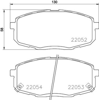 Колодки гальмівні дискові передние Hyundai i30/Kia Cerato 1.4, 1.6, 1.8, 2.0 (07-) nisshinbo np6095