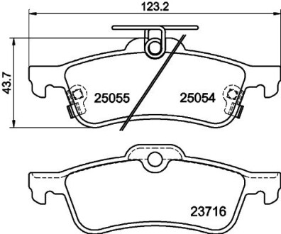 Колодки тормозные дисковые задние Honda Civic IX 1.4, 1.6, 1.8, 2.2 (12-) nisshinbo np8041 (фото 1)