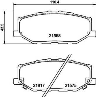 Колодки тормозные дисковые передние Suzuki Jimny (18-) nisshinbo np9033