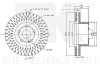 Диск тормозной вентилируемый nk 343395 (фото 3)