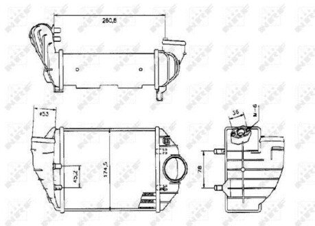 Радіатор інтеркулера Audi A4/VW Passat B5 2.5D 97-05 nrf 30133