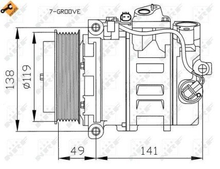 Компресор кондиціонера MB C-Class (W203/S203) 1.8 02-08 nrf 32215