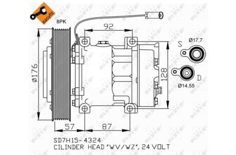 Компрессор кондиционера nrf 32700