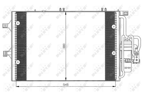 Радиатор кондиционера (с осушителем) Opel Combo/Corsa C 1.7 DI 16V 00- nrf 35529