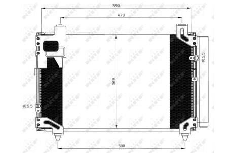 Конденсер кондиционера nrf 35596