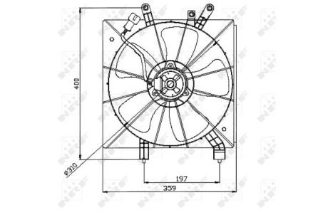Вентилятор радіатора nrf 47043