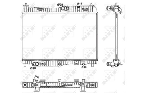 Радіатор охолодження Ford Fiesta VI 1.4/1.4LPG 08-17 nrf 53043