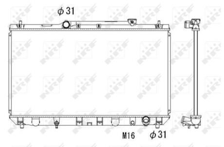 Радиатор охлаждения двигателя TOYOTA Camry 96- (выр-во) nrf 53307