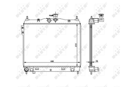 Радіатор охолодження Hyundai Getz 1.1-1.6 02-10 nrf 53361
