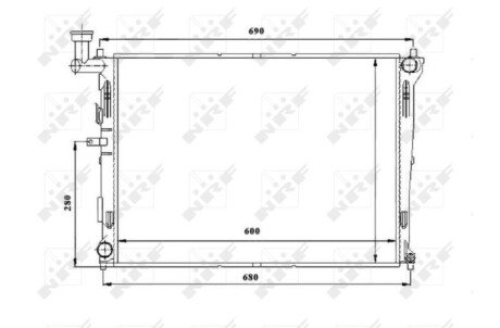 Радіатор охолодження Hyundai Elantra/i30 1.4/1.6/2.0 06-12 nrf 53845