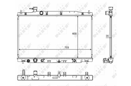 Радіатор охолодження Honda CR-V 2.4 07- nrf 58469