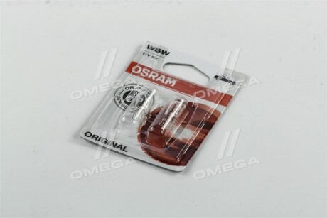 Лампа допоміжн. освітлення W5W 12V 5W W2, 1X9, 5d ORIGINAL LINE (2 шт) blister osram 282502B