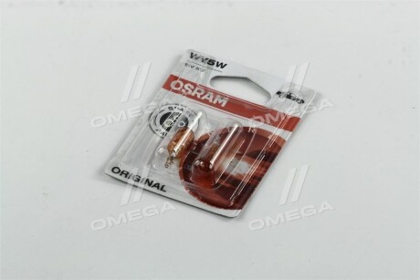 Лампа допоміжн. освітлення WY5W 12V 5W W2, 1x9, 5d (2 шт) blister osram 2827NA-02B