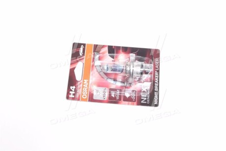 Автолампа Night Breaker Laser H4 P43t 55 W 60 W прозоро-блакитна osram 64193NL01B