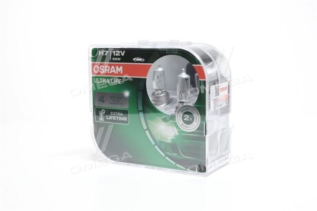 Лампа фарна H7 12V 55W PX26d ULTRA LIFE (компл.) osram 64210ULT-HCB-DUO