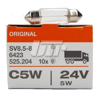 Автолампа C5W SV8,5-8 7 W прозрачная osram 6423