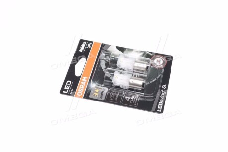 Лампа світлодіодна P21W LED 12V 1,3W BA15S LEDriving SL (blister 2шт) жовта osram 7506DYP02B