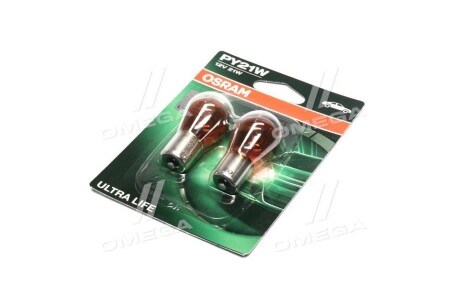 Лампа розжарювання PY21W 12V 21W BAU15s Ultra Life (компл.) osram 7507ULT02B