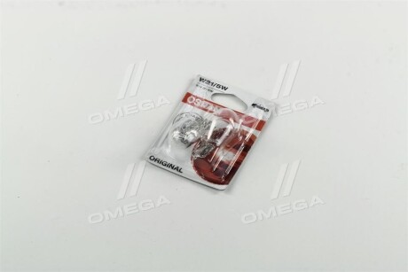 Лампа допоміжн. освітлення 12V 21/5W W3x16q (2 шт) blister osram 751502B