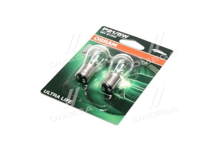 Лампа розжарювання P21/5W12V 21/5W BAY15d Ultra Life (Blister 2шт) osram 7528ULT02B