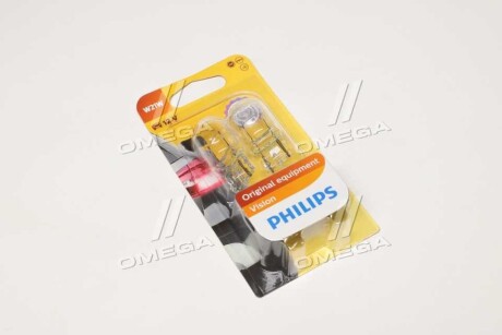 Лампа розжарювання W21W 12V W3x16q 2шт bliste VISION philips 12065B2