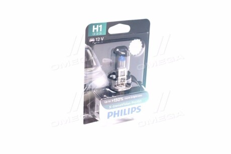 Лампа розжарювання H1 X-tremeVision Pro150 (+150) 12V 55W P14,5s philips 12258XVPB1