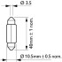 Автолампа Standard T10,5x43 SV8,5 10 W прозора philips 13866CP (фото 3)