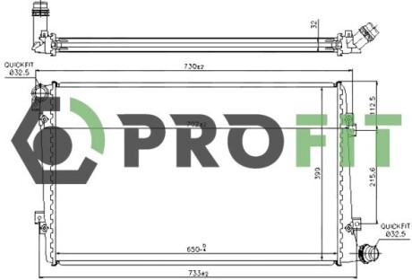 Радіатор охолоджування profit 1740-0006