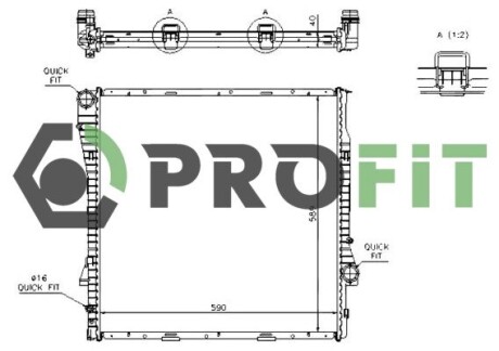 Радиатор охлаждения profit 1740-0066