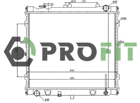 Радіатор охолоджування profit 1740-0150