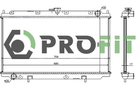 Радіатор охолоджування profit 17400255 (фото 1)