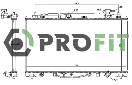 Радіатор охолоджування profit 1740-0402