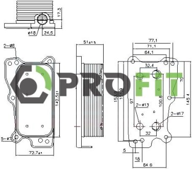 Радіатор масляний profit 1745-0061