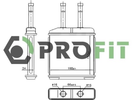 Радиатор печки profit 1760-0105