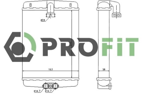 Радіатор пічки profit 1760-0300