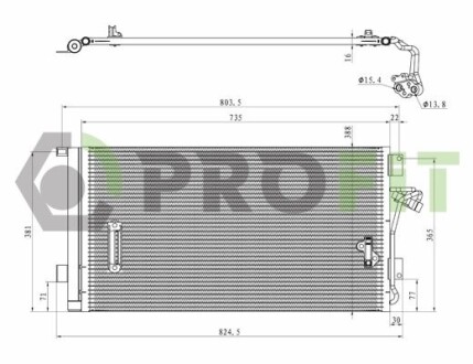 Конденсер кондиціонера profit 1770-0004