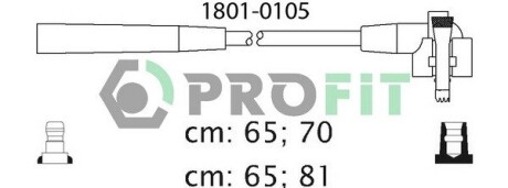 Комплект кабелів високовольтних profit 1801-0105