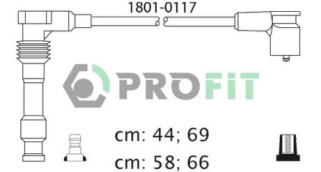 Комплект кабелів високовольтних profit 1801-0117