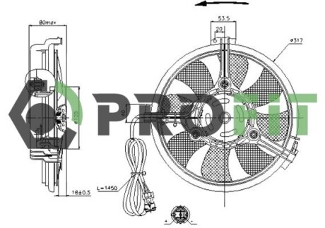 Вентилятор радиатора profit 1850-0001