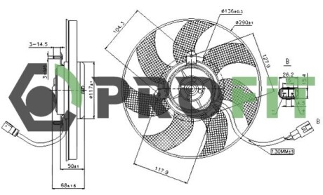 Вентилятор радіатора profit 1850-0012