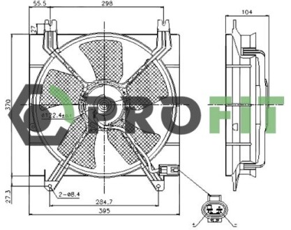 Вентилятор радіатора profit 1850-0027