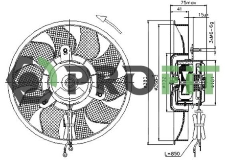 Вентилятор радіатора profit 1850-0028