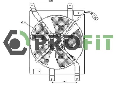 Вентилятор радіатора profit 1850-0030