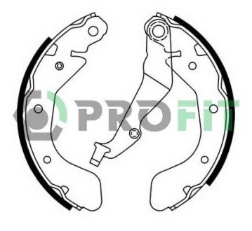 Колодки тормозные барабанные profit 5001-0750